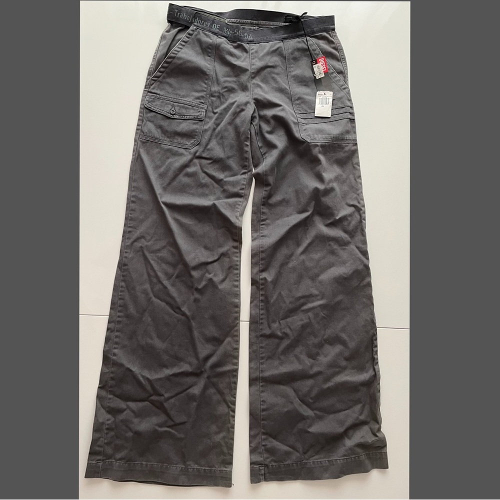 NWT VINTAGE DIESEL WIDE LEG PANTS 50M Cree Pant size 29